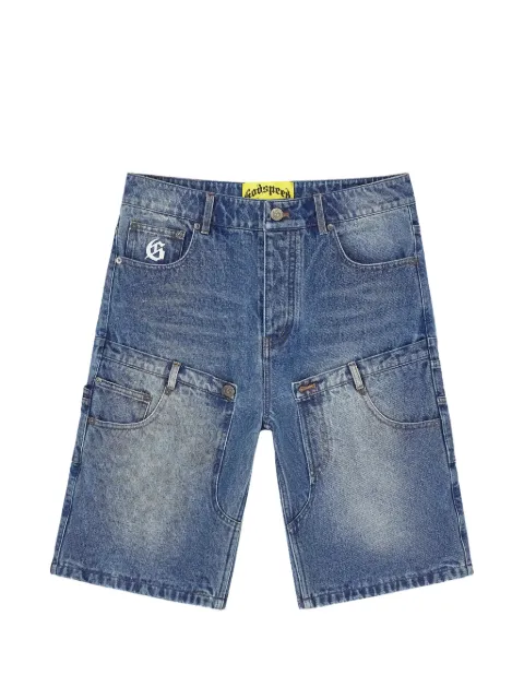 GODSPEED twin-panel denim shorts Blue GS591