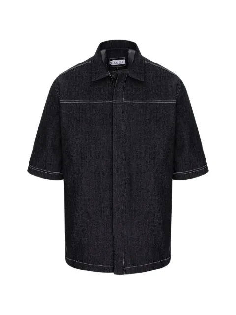 HAMZA Six denim shirt Black SIXDENIMSHORTSLEEVESHIRT