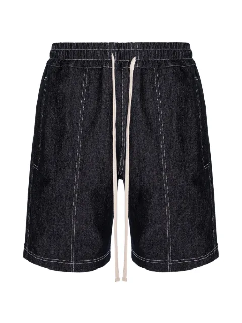 HAMZA Six drawstring denim shorts Black SIXDENIMSHORTPANTS