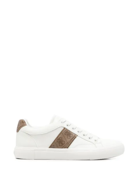 GUESS USA Cribe logo-print leather sneakers White FMTCRIFAL12
