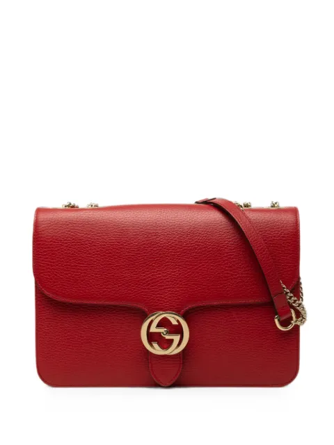 Gucci Pre-Owned 2000-2015 Medium Dollar Calfskin Interlocking G crossbody bag Red CHCUBPEWTFYV02EO