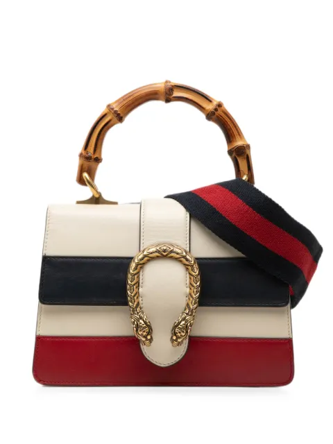 Gucci Pre-Owned 2016-2026 Mini Calfskin Bamboo Dionysus Web satchel White A9IDOTP3FGNIVR5M