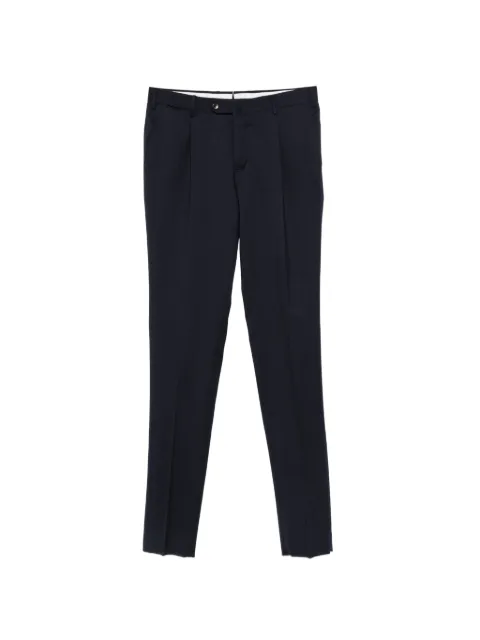 PT Torino herringbone pleated trousers Blue COVF11Z00CL1MR970360