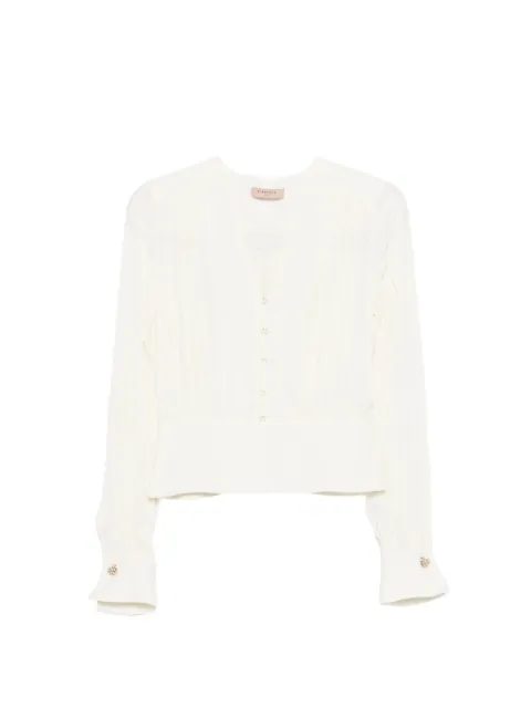 TWINSET pleated peplum-waist shirt White 262TP2434