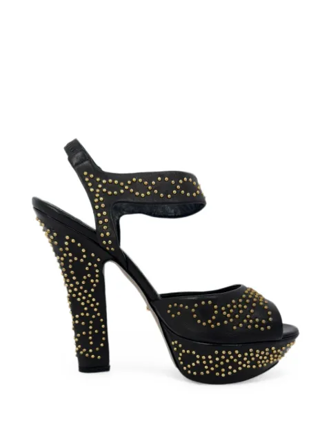 Sergio Rossi Vintage 2018 Studded platform sandals Black RFCPUGBSH774014W