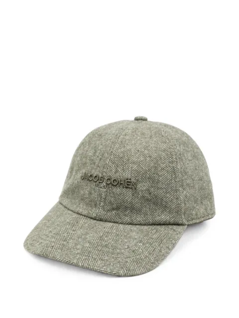 Jacob Cohën herringbone-pattern logo-embroidered baseball cap Green JUMA0070001T038BRW