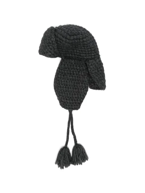 ETRO crochet tassel-detail trapper hat Grey WAKK0004AL11E