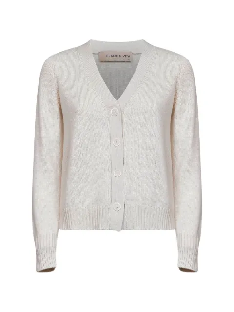 Blanca Vita V-neck button-up cardigan Neutrals 1320614200