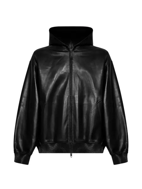 Balenciaga short hooded coat in black Black A002FFTUS11