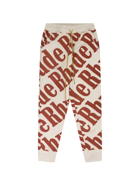 RHUDE logo-print track pants Neutrals RHDMBTM0243CRED