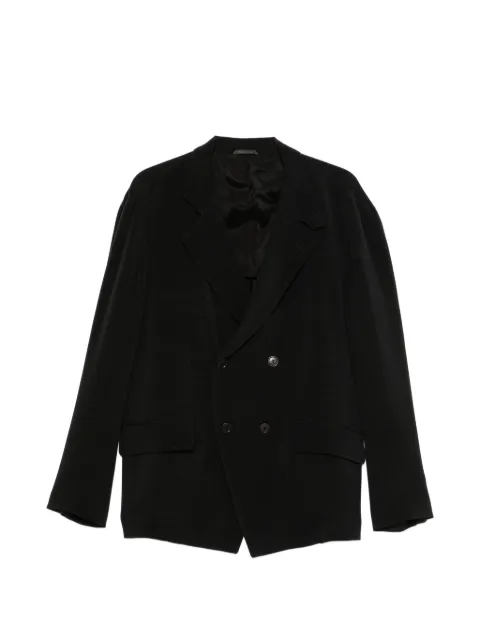 Giorgio Armani double-breasted peaked-lapel jacket Black GM004478TE23139