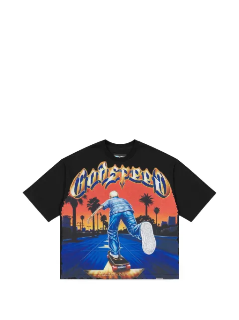 GODSPEED Kick Push graphic-print T-shirt Black GS588