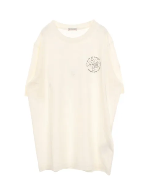 Moncler Vintage 2010s Palm Tree print T-shirt White 1090181