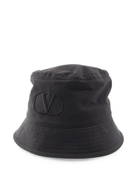 Valentino Garavani Pre-Owned 2010s VLogo bucket hat Black 1090515