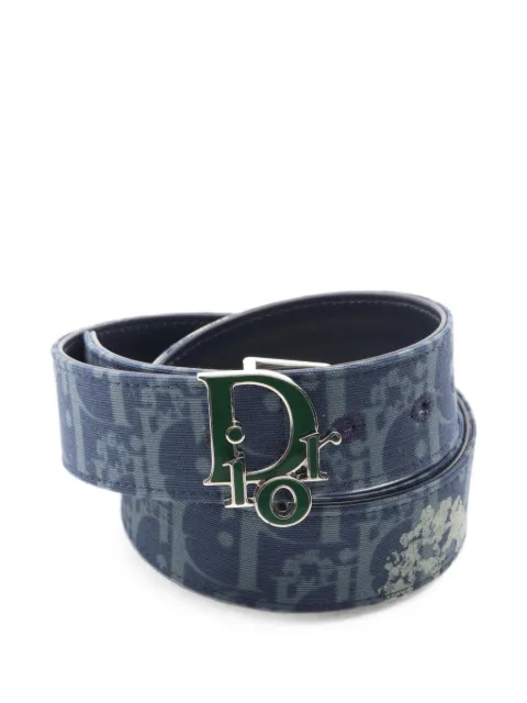 Christian Dior Pre-Owned 2010s Dior Tears canvas belt Blue 1092802