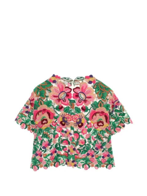 Valentino Garavani Pre-Owned 2010s floral-pattern blouse White 1094483