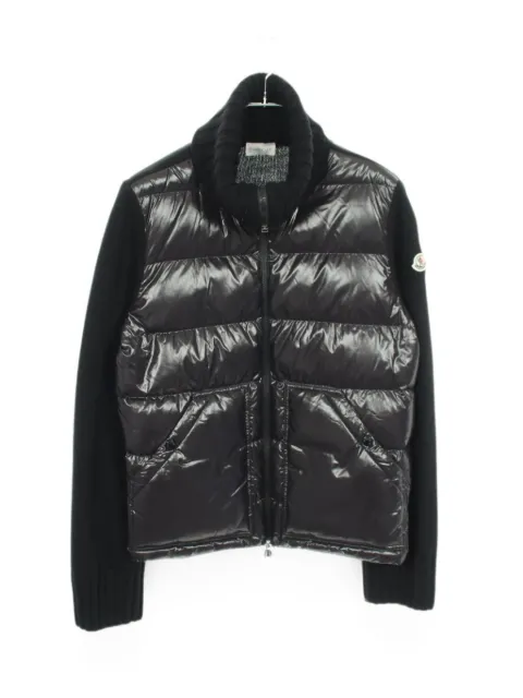 Moncler Vintage 2010s padded knit jacket Black 1085917