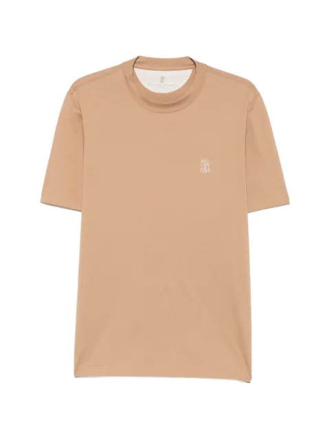 Brunello Cucinelli embroidered-logo T-shirt Neutrals M0B138440CDY85