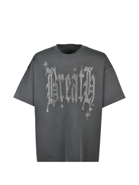 BREATH rhinestone-embellished T-shirt Grey BR26SST7908