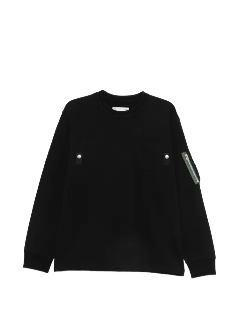 sacai zip-pocket long-sleeve sweater Black 2604074