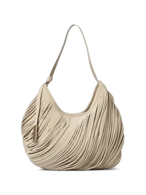 Emporio Armani oversized shoulder bag in laser-cut crust leather Neutrals EW005253AF28248