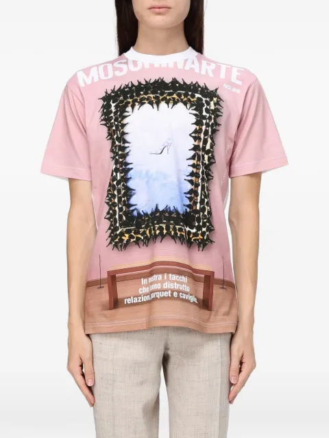 Moschino graphic-print T-shirt Pink 071504411888