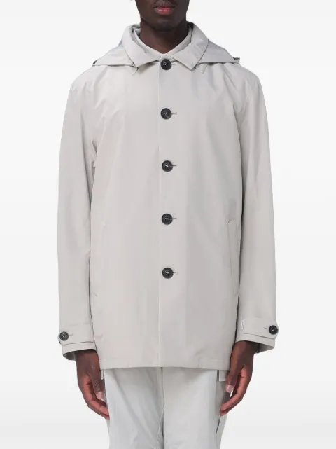 Save The Duck hooded single-breasted coat Neutrals D42020MGRIN22