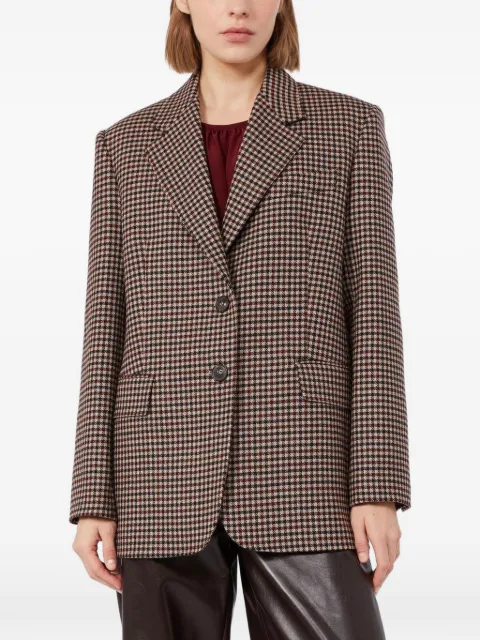 Max Mara Mstsalice check-pattern virgin-wool blazer Brown 2626046051600