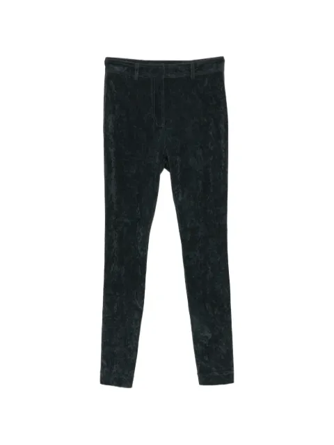 Alberta Ferretti velvet-effect trousers Grey A03046645