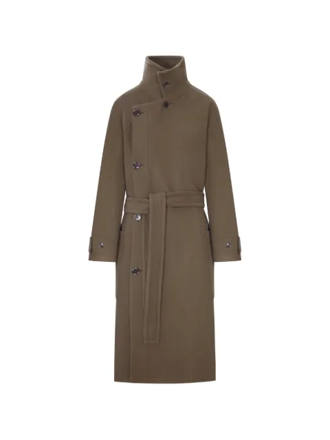 LEMAIRE wrap coat in wool Green CO1037LF1116