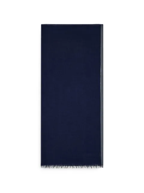 Giorgio Armani fringed-edge scarf Blue GW004172AF29277