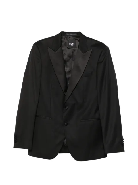 BOSS satin-lapel dinner jacket Black 50566944