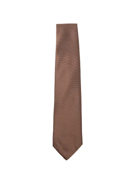 SAPIO satin-finish tie Brown N00002