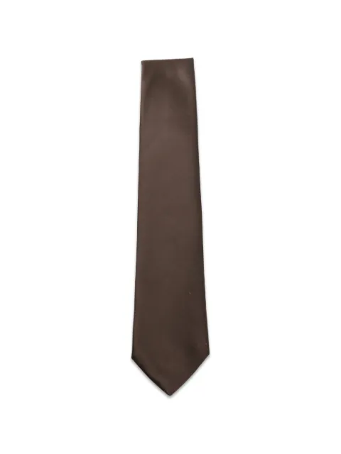 SAPIO satin-finish tie Brown N00002