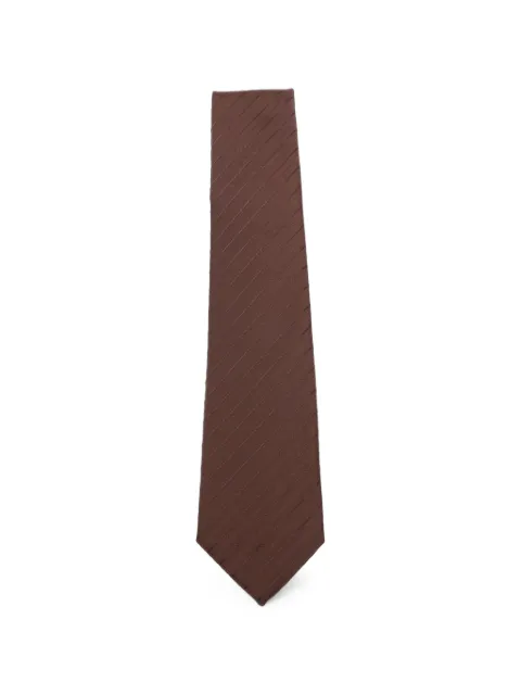 SAPIO diagonal-stripe tie Brown N00002