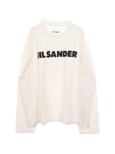 Jil Sander Pre-Owned 2010s logo-print long-sleeved T-shirt White 1089070