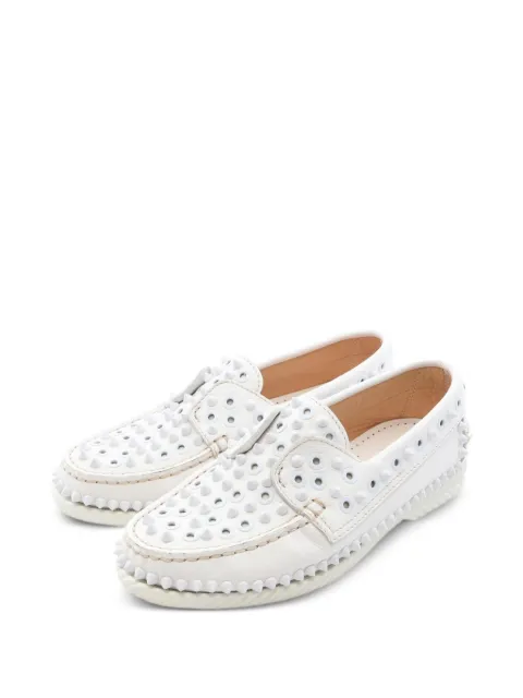 Christian Louboutin Pre-Owned 2010s Yacht Spikes boat shoes White 1093630