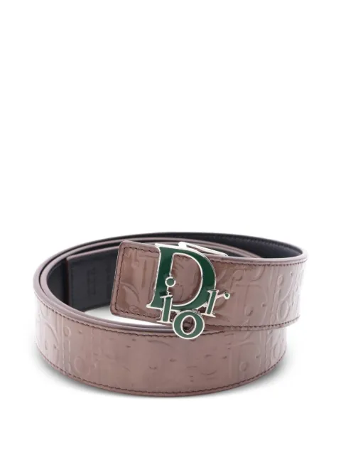 Christian Dior Pre-Owned 2010s Oblique reversible belt Brown 1094179