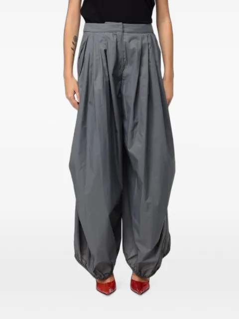 Emporio Armani lightweight nylon wide-leg trousers Grey EW004461TE20972U8091