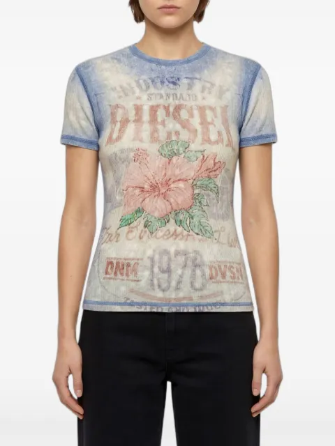 Diesel floral-print T-shirt Neutrals A235190HGCN