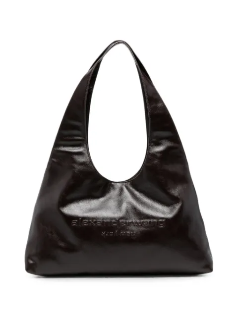 Alexander Wang medium Pike logo-embossed leather tote bag Brown 20226K62L