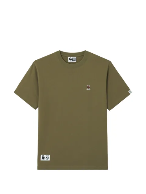 FINGERCROXX logo-patch cotton T-shirt Green FFXTEM01454X