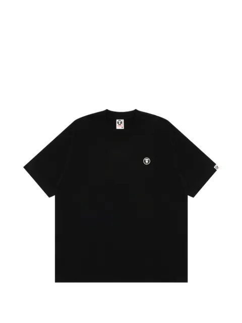 AAPE BY *A BATHING APE® AAPENOW Moonface logo-patch T-shirt Black ATE10029XR