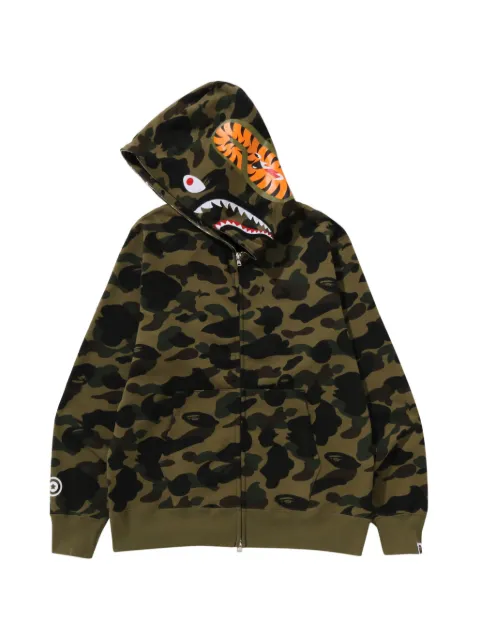 A BATHING APE® 1st Camo Shark Full Zip hoodie Green 001ZPM801012M