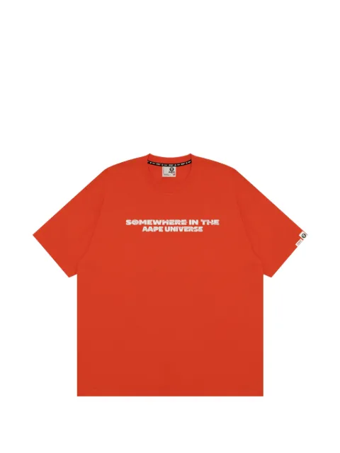 AAPE BY *A BATHING APE® AAPEUNVS graphic-print T-shirt Orange ATE1967XXR