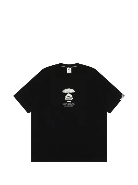 AAPE BY *A BATHING APE® AAPEUNVS logo-print cotton T-shirt Black ATE10035XR