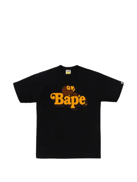 A BATHING APE® Milo on Bape T-shirt Black 002TEM801001M
