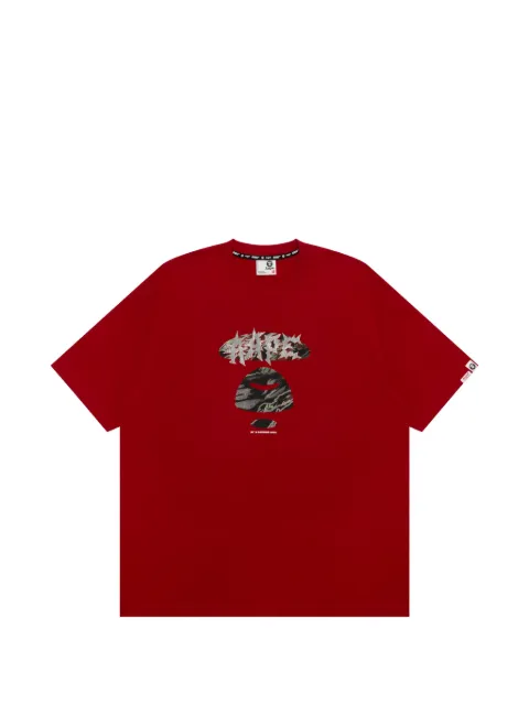 AAPE BY *A BATHING APE® Moonface-print graphic-print T-shirt Red ATE1968XXR