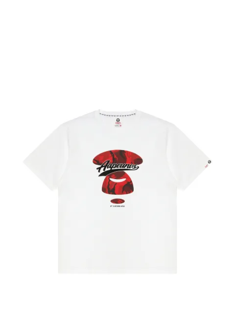 AAPE BY *A BATHING APE® camouflage-print logo-print T-shirt White ATE1974XXR