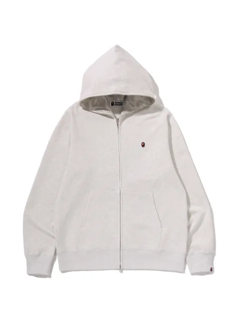 A BATHING APE® one point full-zip hoodie Grey 001ZPM801308M